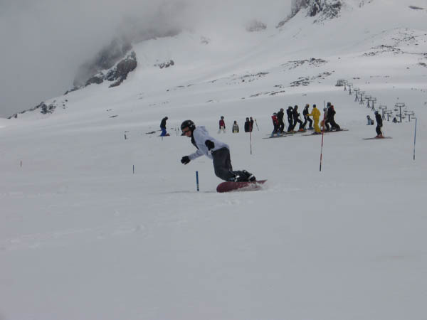 snowboard race training