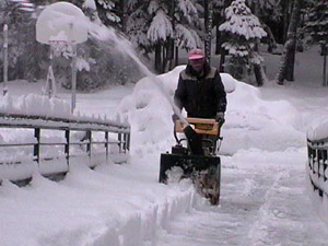 camp director Mike Annett snowblower action! January 4