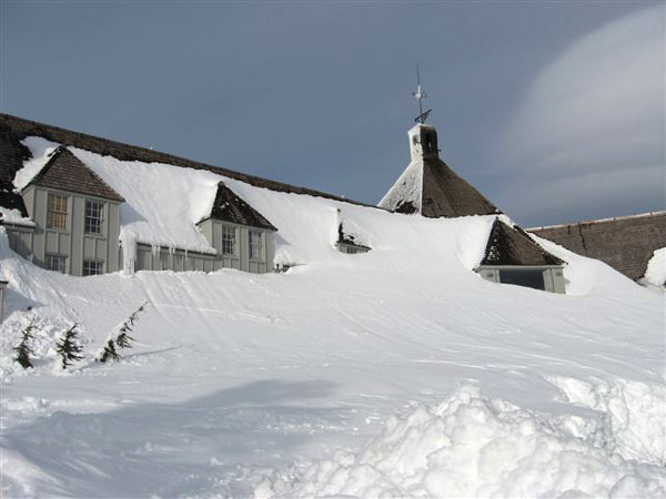 frontside of Timberline Lodge February 16, 2008